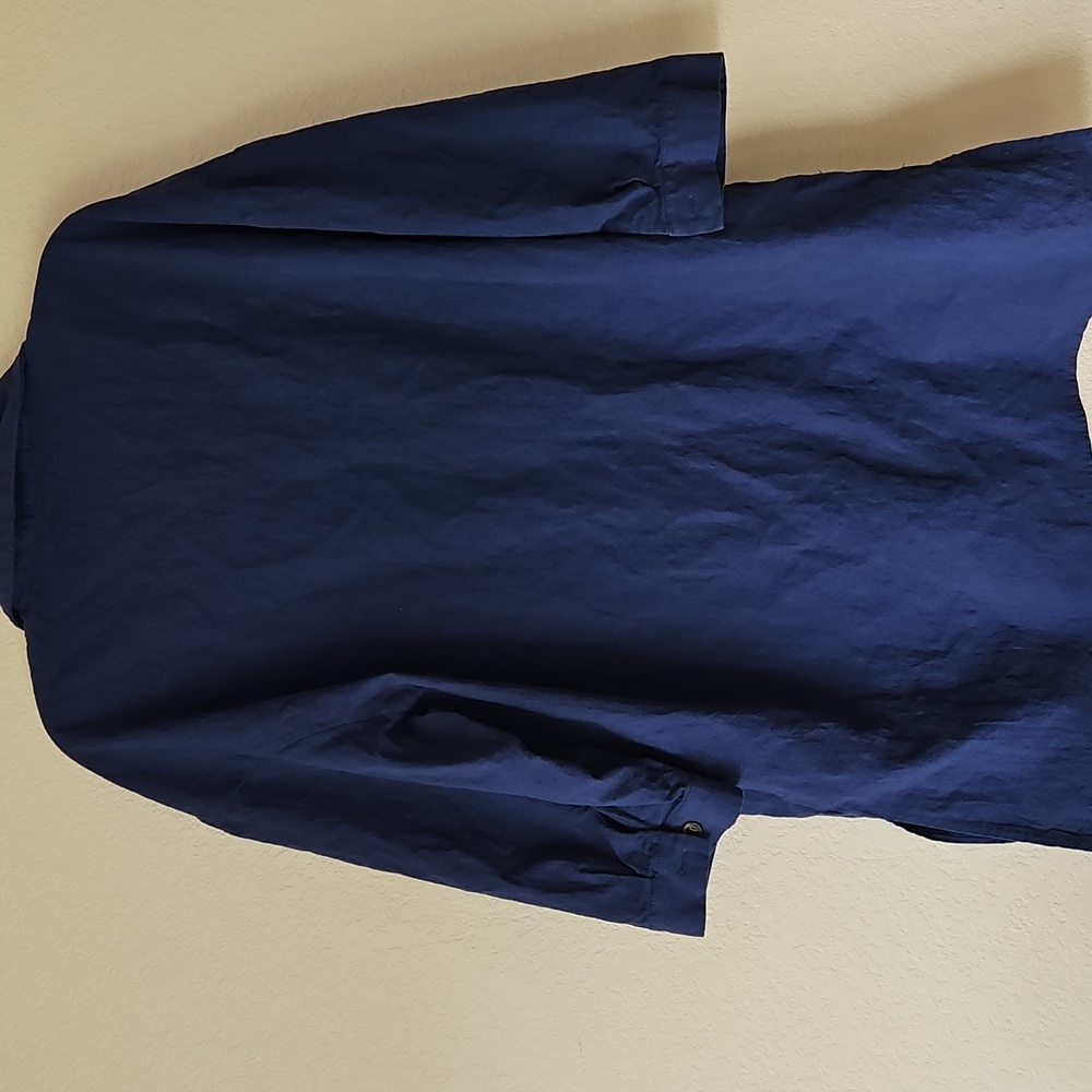 Beyove Blue Button Down Tunic Xl - Picture 4 of 4